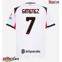 Camiseta AC Milan Santiago Gimenez #7 Visitante Equipación 2025-26 manga corta
